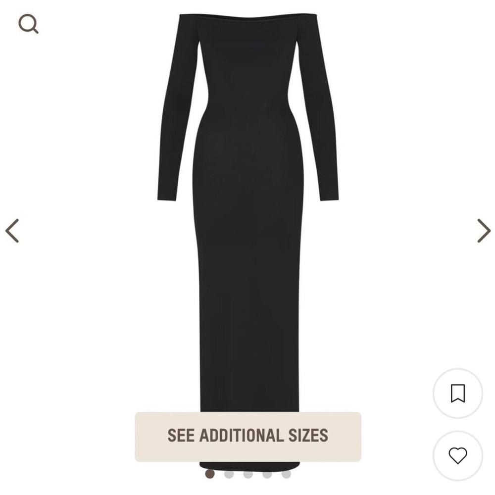 SKIMS Smooth Lounge Off the Shoulder dress